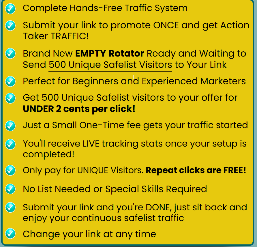 Unique Safelist Traffic 25 image