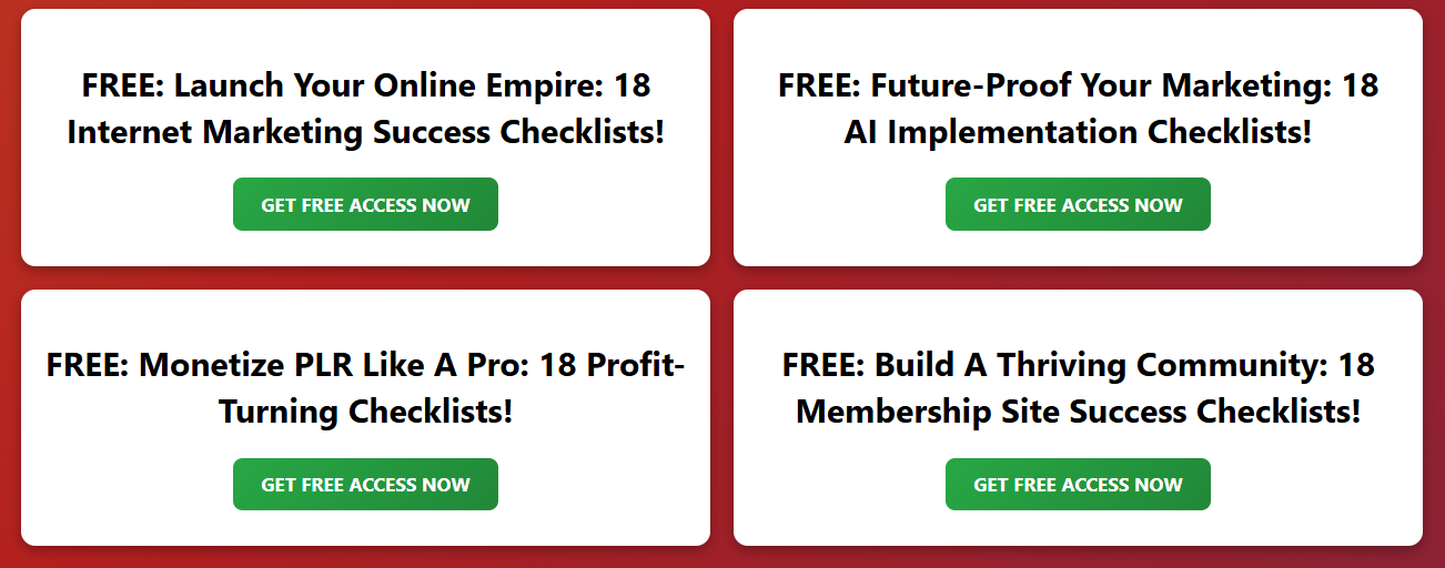 Free Resources Checklists image